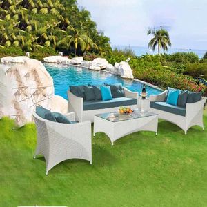 Camp Furniture Outdoor Sofa And Coffee Table Combination Villa Courtyard Garden Leisure Minimalist Rattan Chair Balcony