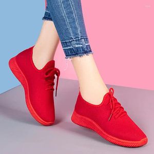 Sapatos casuais tenis feminino 2024 ginásio esportes vermelho para mulher malha de ar zapatillas mujer respirável tênis cesta femme