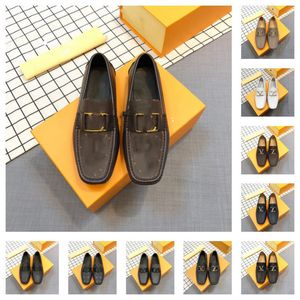 2024 Top Quality Brand Formal Designer Dress Shoes Luxurious Men Black Blue äkta läderskor Pekade Toe Men's Business Oxfords Shoes 38-46 EUR