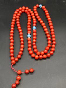 Strand High Quality Red Agate 108 Bead Mala Beaded Necklace Men Women Natural Stone Southern Multilayer Tassel Charm Bracelet