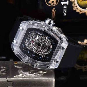 Desginer Mechanical Automatic L Watch Superclone Designer Mens Mechanical Watch Märke Multifunktion Skull Skeleton Diamond Style Casual