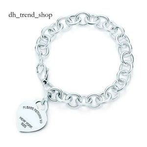 TiffanyBracelet Designer Bracelet 100％925 Sterling Silver Classic Key Heartブレスレットギフト