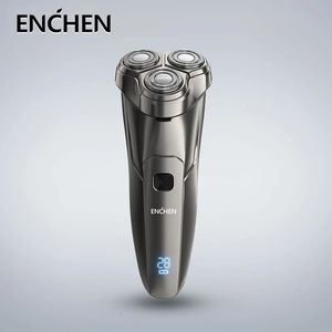 ENCHEN Rasoio elettrico da uomo Steel3s IPX7 Rasoi da barba impermeabili a tre lame con ricarica intelligente TIPO C 240314