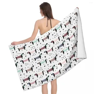 Towel Dachshund Dog Lovers Absorbent Microfiber Beach Bath Quick Dry Animal Badger Sausage Shower Sauna Towels