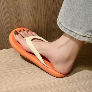 Flops Candy Color Thong Slippers Women Platform Flip Flops Summer Shoes Foam Pillow Slides Outdoor Beach Sandals Bathing Cloud Slipper