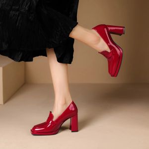 Pumps Shoes for Women 2023 Brand Mary Janes Women's High Heels Fashion Solid Office e carriera Nuove tacchi superficiali Women Zapatos