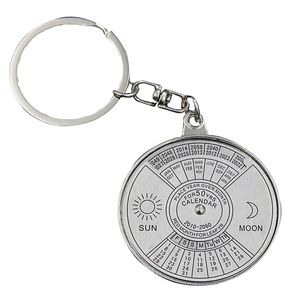 Perpetual Calendar Retro 50 Years Sun Moon Keychain Keyring Valentine's Day Par Gift Metal Compass Key Chain Pendant Bottle Opener Juchiva