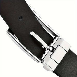 Belts 1pc Mens Genuine Leather Cowhide Belt Pin Buckle Belt Business Casual Belt