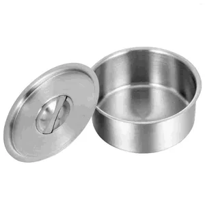 Double Boilers Hemoton Cereal Container Stainless Steel Mixing Bowl Portable Ramen Lid Metal Steamed Egg