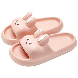 Тапочки Женские и мужские шлепанцы с кроликом домашние сандалии для душа очень удобная мягкая подошва H2403254