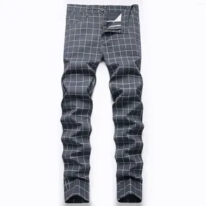 Men's Jeans Spring Summer Casual Striped Straight Leg Stretch Fashion Pants Big Tall H Apparel