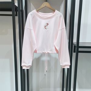 2024SS NOWOŚĆ ISABEL MARANTT Designer Bluza moda z kapturem klasyczny smok rok haftowy list Terry bawełna sweter dla kobiet ubrania różowe s-l