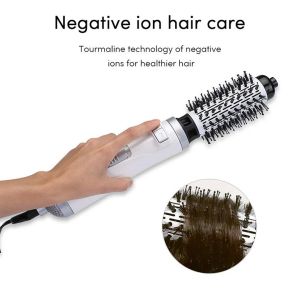 Escovas UE Plug Secador de Cabelo Elétrico Escova 8001000W Hot Secador de Cabelo Curler 360 Graus Rotatable Antiscald Styler com Cabeças de Substituição