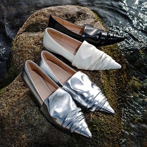 Dress Shoes 3CM Fashion Elegant Genuine Leather Cow Pointed Tip Spring Leisure Women's Pumps Party Wedding Women Heels