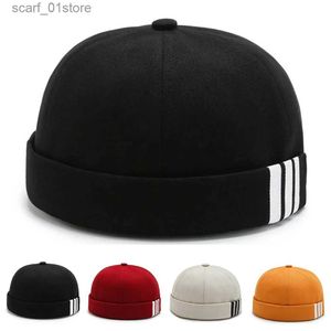 Hats Scarves Sets Fashion Docker C Stripe Print Skullc Solid Sailor C Beanie Hat Mens and Womens Bucket C Brimless Hat Adjustable Dad HatC24319