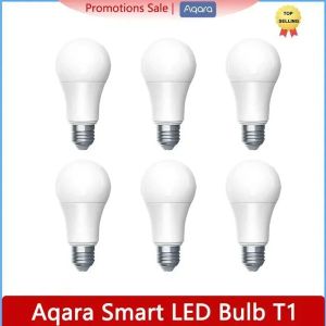 Controle 2023 nova aqara inteligente lâmpada led t1 zigbee 3.0 bluetooth e27 2700k6500k 220240v casa inteligente luz para xiaomi mihome homekit