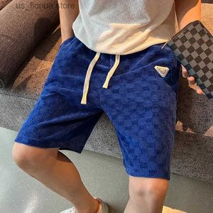 Men's Shorts Fashion Shorts Mens Casual Loose Fitting Sports Shorts Mid Pants Ruffled and Handsome Summer Beach Casual Loose Mens Pants Y240320