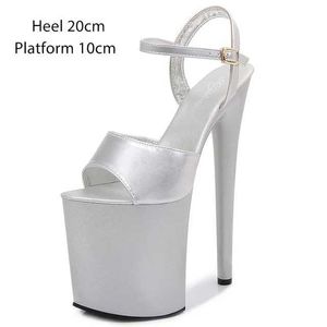 Dress Shoes Naked Color Party Women Sexy Show Sandals 15 17 20 CM High Heels Platform Girls Shoe Club Plus Size 43GX2Z H240321