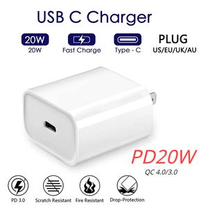 20W PD ładowarka USB C do telefonu Szybka ładowarka typ C QC 3.0 na Samsung S23 S22 S20 Szybkie ładowanie telefonu komórkowego