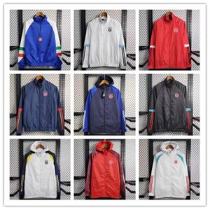 Mens 2023 2024 Jaquetas de Futebol Tracksuits Bayerns Hoodie Esporte Windbreaker Running Moda Multi Color Outerwear Casacos Kane Sane Kimmich Jersey Jaqueta Fina