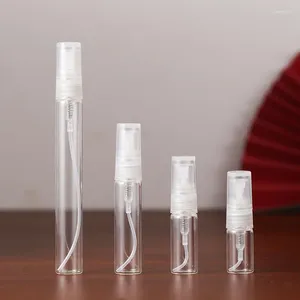 Garrafas de armazenamento 2ml/3ml/5ml/10ml Mini perfume garrafa criativa portátil portátil amostra de vidro com pulverização de vidro embalagem