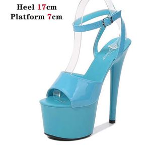 Dress Shoes 2021 Stripper Heels Pole Dance Waterproof Platform Women Sandals Catwalk Female Model T Sexy Party Club Girl Wedding H24032150GL