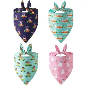 Dog Apparel Double-Sided Easter Pet Scarf And Cat Triangle Double-Layer Accessories Supplies Products