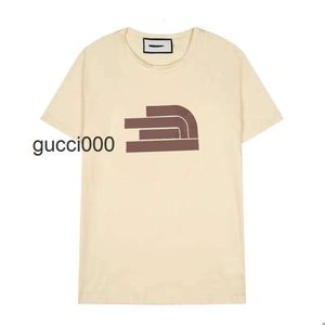 Dubbel Gglies GGS GU CCI GUC THREUR CI GUUCCI GUCC GUCCCIS GCCCI T Summertröjor för män Bomull Tshirt Spring Round Neck 20SS Letter High Street Loose Trend Short S T48E