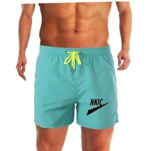 Mode Men's Fitness Beach Summer Gym träningskläder Män och kvinnor andningsbara sportkläder märke blå jogging shorts