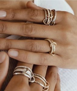2024 moda halley gemini spinelli kilcollin rings designer de marca de marca nova em luxo jóias finas ouro 925 esterlina prata hidra vinculada anel presente