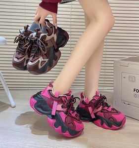 Casual Shoes Women's Sneakers With Platform Tennis Female Woman-shoes Korean Ladies Thick Sole Trainers Roses Fashion 2024 Color