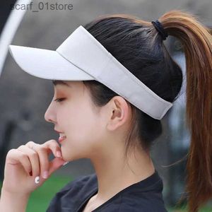 Wide Brim Hats Bucket Hats Sun Hat Womens Baseball C Summer White Sunscreen C Open Top Sunshade Beach Outdoor Sports Tennis Golf HatC24319