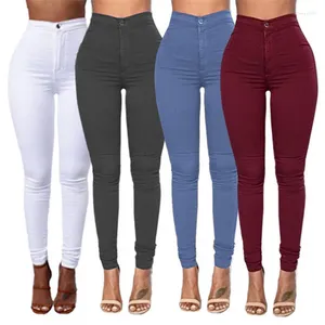 Женские брюки с высокой талией, женские эластичные узкие джинсы-карандаш, женские джоггеры, одежда размера плюс 3XL, обтягивающие
