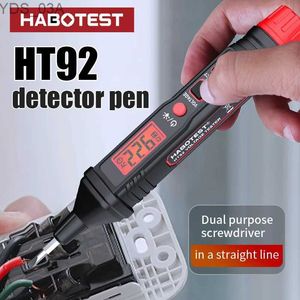 Medidores de corrente Habotest Testador de caneta elétrica Habotest Multifunction Display Digital Electropróbio AC/DC Testador de tensão LCD Ensino de eletroprobe grátis 240320