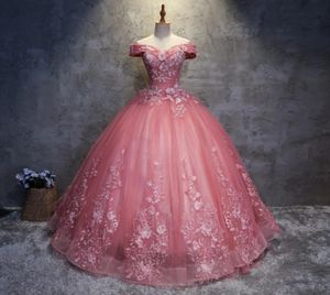 2021 Quinceanera Dresses Appliques Elegant Beautiful Party Prom Formal Floral Print Ball Gowns Vestidos De 15 Anos QC14685268889