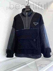 Men's Jackets designer Hoodies & Sweatshirts Designer Autumn and winter new luxury mens hoodie fleece semi zippered coat US size loose version of the top IRZ3