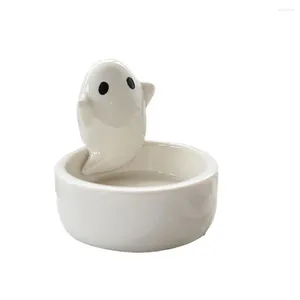 Świecowe uchwyty ceramiczny duch ducha Halloween impreza upiorna ceramika na pokój w łazience