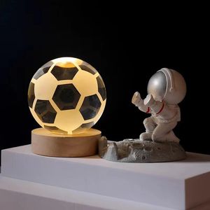 6cm 3D Crystal Ball Planet Night Light Laser Grawat Glawed Solar Układ słoneczny Globe Astronomia urodzinowa Dekor DECTOP Dekoracja 240320