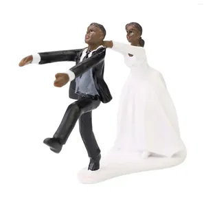 Fontes de festa Bonecas de bolo de casamento Escultura de noiva e noivo para noivado em festival