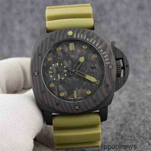 Panerai Automatyczne zegarki Szwajcarskie zegarek ruchu 47 mm Watch Watch Carbotech Warko w kierunku przeciwnym do ruchu wskazówek zegara obracająca się ramka nurkowania męskie zegarki WN-698T