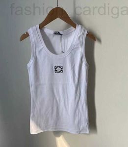 Camisoles & Tanks Designer Brand Women's T-shirt Summer Top Crop Embroidery Sexy off-the-shoulder vest Casual sleeveless shirtless shirt Solid color ZKLR