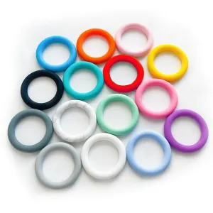 Collane 10 pezzi Anello perline in silicone BPA Anello per dentizione gratuito Massaggiagengive da masticare Perline per allattamento Collana di fascino Ciondolo Giocattoli fai da te