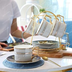 Kubki Wysokiej klasy wykwintna popołudniowa herbata kreatywna domowa ceramiczna filiżanka kawy i łyżka