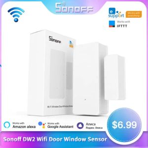 Управление SONOFF DW2 / DW2RF Wi-Fi Датчик дверного окна Беспроводной переключатель Детектор дверного окна Умный дом Дистанционное управление через приложение eWeLink