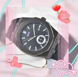 high quality men's no-mechanical watch luxury quartz automatic ceramic bezel rubber all stainless steel clock 42mm moonswatch Montre de Luxe gifts