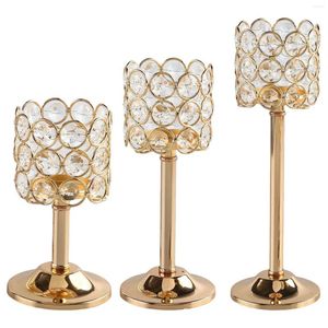 Candle Holders Gold Candlestick Metal Pillar Holder Wedding Centerpieces Stand Decoration For Party Table