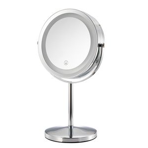 Lighted with Magnification, 1X/10X Magnifying LED Vanity with Lights, Battery Operated, 7 Inch Swivel Portable Cordless Desk Mirror, Best Gift