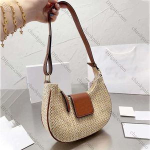 Neu eingetroffene Stroh-Unterarmtaschen Designer-Umhängetasche Totes Damen Luxurys Handtaschen Strandtasche Tote Handtasche Schulter-Crossbody-Geldbörse Kleine Brieftasche 230627bj