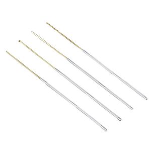 Set of 4pcs Copper Stainless Steel Ear Wax Pick Curette Earwax Removal Picker Earpick Cleaner Tool Kit For Kids Adults Home