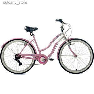 Cyklar Ride-ons Susan G Komen 26 Multi-hastighet Cruiser Womens Bike Pink Bicyc Road Bike Carbon Road Bike Bicycs Bikes L240319